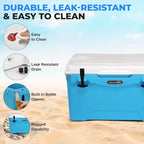 SereneLife Ultra-Tough 25-75 Quart Rotomolded Cooler Box, Holds Upto 64 Cans, Keeps Ice Up to 5 Days, Heavy-Duty Insulated Portable Ice Chest Box, Ideal for Camping, Beach, Picnics, Tailgating, etc