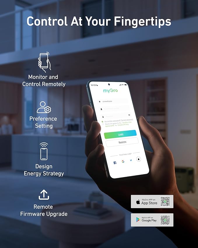 GROWATT Home Battery Backup,120V/240V 7200W AC Output Solar Generator, 2 HELIOS 3600 Portable Power Station with Double Voltage Hub,LiFePo4,Expandable to 36kWh for Home Backup, RVs, Outdoor Camping