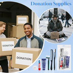 Disposable Toiletry Kits, 6 In 1 Bulk Travel Size Hygiene Care Packages,Essential Men Women Individually Wrapped Personal Toiletries Set for Hotel, Charity/Guests/Shelter/Homeless (60 Pack)