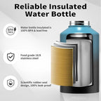 WATERSY 1.5 Gallon Water Bottle Insulated(Cold for 48 Hrs),BPA Free&Leak Proof,196oz Stainless Steel Water Jug,Big thermos,Large Water Bottle with Handle for Gym,Hiking,Camping&Travel,Lake Blue