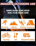 Lichamp Camping Headlamp Flashlight 8 Pack, Outdoor Super Bright COB Head Lamp Gear for Running, Reading, Hiking, Walking, Climbing, Fishing, Hunting, Jogging, Headlight Multipack for Adults, Kids