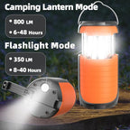Solar Camping Lantern,Rechargeable Battery Powered Camping Lantern, 2 Lighting Modes, 5000mAh Long Battery Life, USB Charging Port, Waterproof Camping Lamp for Emergency/ Hiking/ Fishing