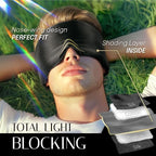 Silk Sleep Mask Soft Pressureless: 100% Mulberry Silk for Eye Skin Anti Wrinkles, Large Size for Total Blackout, Adjustable Wide Velcro Ear Cover, Charcoal