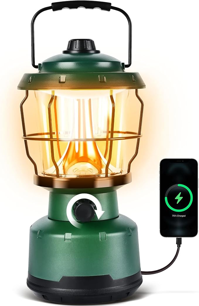 LED Camping Lantern, Water Resistant Emergency Light for Power Outage, Hurricane, Hiking