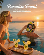 Full Face Snorkel Mask- Snorkeling Gear for Adults with Safe Dry Top Breathing System, Latest Foldable Panoramic View Snorkeling Mask for Men and Women, Anti Fog Anti Leak