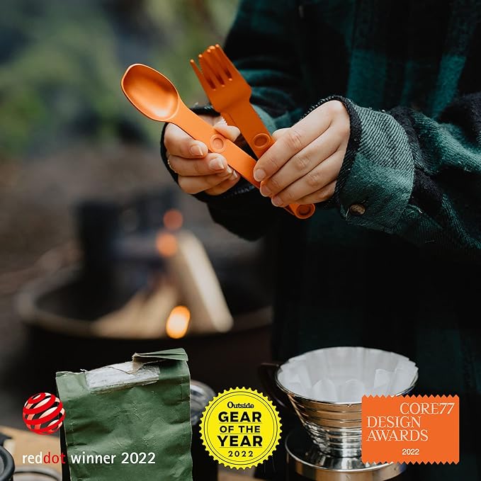 FULL WINDSOR - MAGWARE Magnetic Camping Cutlery Set - Travel Utensils for Camping, Cooking, and Outdoor Dining - Knife, Fork & Spoon - Portable Silverware with Pouch - Multicolor (15 PCS)