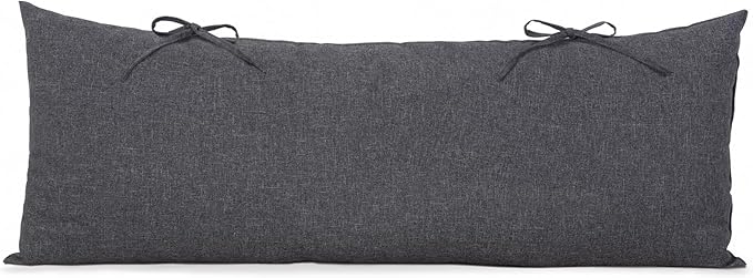 SUNCREAT Detachable Extra Large Outdoor Hammock Pillow with Ties, Dark Gray