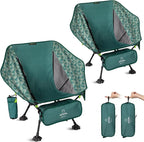 ATEPA UFO3.0 Backpacking Camping Chair, Ultralight Extra Wide Comfortable Folding Chairs 330lbs Heavy Duty Portable Hexagon Ergonomic Height Adjustable Seat with Anti-Sinking Feet for Hiking Outdoor