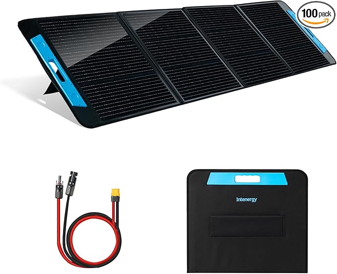 200W Foldable Solar Charger kit,IP65 Water-Resistant Folding Solar Panel Portable Power Station,XT60 to MC4 Connector for Outdoor Adventures, Emergency and Camping