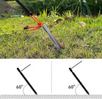 12 Pack Tent Stakes, 7-inch Ultralight Aluminum Ground Pegs with Reflective Pull Ropes, Tri-Beam Stake in a Carrying Bag, for Camping, Backpacking, Hiking, Hammocks and Canopy, Silver