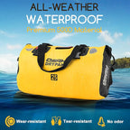 Waterproof Duffel Bag - Motorcycle Dry Bag Tail Bag with Large Storage Space, Waterproof Luggage Duffle Bags with Outer Mesh Zipper Pocket for Camping, Kayaking, Fishing & Traveling