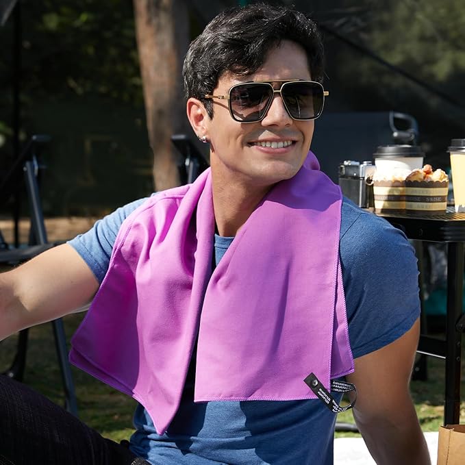 Rainleaf Microfiber Towel Perfect Travel & Gym & Camping Towel. Quick Dry - Super Absorbent - Ultra Compact - Lightweight. Suitable for Trip, Beach, Shower, Backpacking, Pool