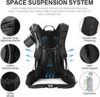 Hiking Backpack, Waterproof Hiking Daypack with 3L Water Bladder and Rain Cover, Lightweight Travel Camping Backpack for Men Women (Black)