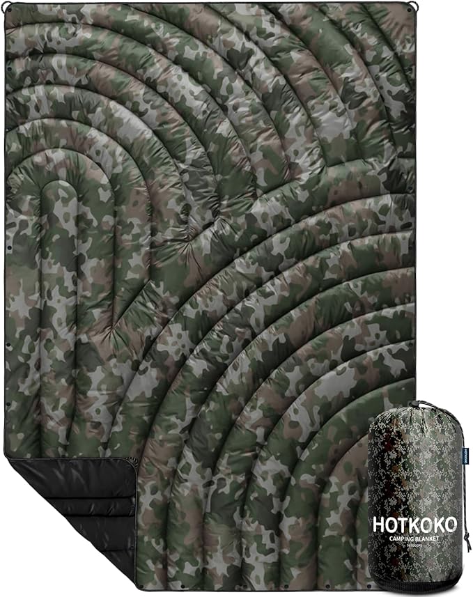 Camping Blanket,Lightweight Puffy Printed Camping Blanket Packable Outdoor Blanket for Camping,Traveling, Stadium, Hiking, Picnics