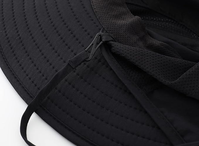 Home Prefer UPF 50+ Mens Wide Brim Fishing Hat with Neck Flap Sun Hat for Men Women Sun Protection Cap