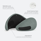 Ostrichpillow Go Neck Pillow, Travel Pillows for Airplanes, Premium Memory Foam Travel Pillow, 360º Ergonomic Design, Asymmetrical Sides, Travel Bag Included, Washable Modal Cover