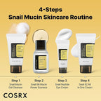COSRX All About Snail Mucin Korean Skin Care Set, Mini Travel Essentials, Travel Size Gift Set with Snail Mucin Face Wash, Serum, Moisturizer & Eye Cream, Rejuvenating Kit, Mothers Day Gifts for Mom