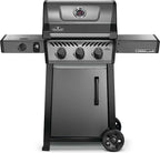 Napoleon Freestyle 365 Propane Gas Outdoor Grill with Range Side Burner, Graphite Grey – 4-Burner BBQ for Versatile Cooking