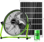 12'' Solar Powered Floor Fan Rechargeble,18000mAh Battery Operated Fan 5-Blade Solar Portable Outdoor Fan 360° Tilt for Outside, Greenhouse, Camping, Shed