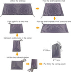 REDCAMP Waterproof Camping Tent Tarp - 95"x83", 4 in 1 Multifunctional Tent Footprint for Camping, Hiking and Survival Gear, Lightweight and Foldable