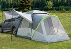 JOYTUTUS SUV Tent with Screen Porch and Awning for Family Camping, 60% More Space Car Tent for 5-9 Person, Dual-Use SUV or Camping with Rainfly, Double Door, Starry Sky Roof, Fit for SUV Car Van