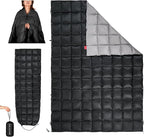 Down Camping Blanket, Muti-Use Outdoor Travel Blanket, Puffy Sleeping Bag Blanket, Waterproof Packable Backpacking Quilt for Camping, Travel, Airplane, Hiking, Picnic, 55''x79''