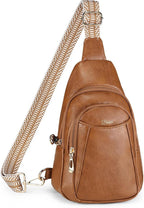 Crossbody Bags for Women Anti Theft Vegan Leather Sling Bag RFID Blocking Chest Bag for Travel