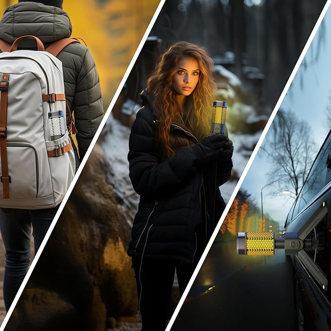 Camping-Lights-Rechargeable,Outdoor Telescopic-Collapsible-Lanterns with 2 Light Sources Mobile Lighting 10500mAh Battery Flash Light & Road Lamp for Adventure/Hiking/Camping(Military Green)