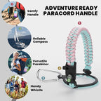 Insulated Water Bottle 64 oz, Triple Wall Vacuum Stainless Steel (Cold for 48 Hrs), Leak Proof & Non-BPA, Half Gallon Water Flask Jug with Paracord Handle & Straw Spout Lids, Hydrangea