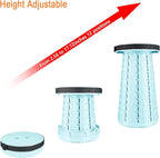 Boreeman Upgraded Folding Stool Lightweight Yet More Sturdy with Load Capacity 400lbs Portable Collapsible Stool for Camping Fishing Hiking BBQ (Ice Cream)