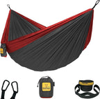 Wise Owl Outfitters Camping Hammock – 500lbs Portable Hammock with Tree Straps - Travel, Backpacking, Hiking, Outdoors Camping Gear - Single or Double