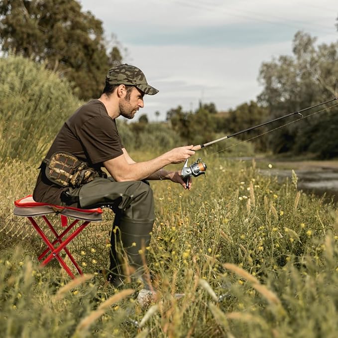 Mini Easy Carry Outdoor Chair Mountaineering and Hiking, New Lightweight Portable Stool with Carrying Bag, Pocket Chair for Gardening and Beach Hiking Fishing,Foot Stool to 330lb