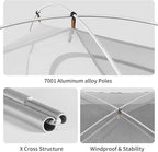 Naturehike Cloud River 2 Person 3 Person Backpacking Tent, Waterproof 2 Person 3 Person Tents for Camping, Double Layer Camping Tent