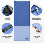 Ultralight Warm Weather Sleeping Bag - Portable, Waterproof, Compact Lightweight, Comfort with Compression Sack - Great for Outdoor Camping, Backpacking & Hiking