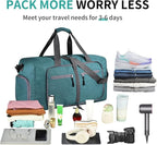 Dimayar 85L Travel Duffle Bag for Men Women - Foldable Duffel Bag with Shoes Compartment - Overnight Bags Waterproof & Tear Resistant(Green)