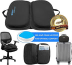 Sojoy iGelComfort 3 in 1 Foldable Gel Seat Cushion Featured with Memory Foam (A Must-Have Travel Cushion! Smart, Easy Travel Cushion) (Size: 18.5“ x 15" x 2")