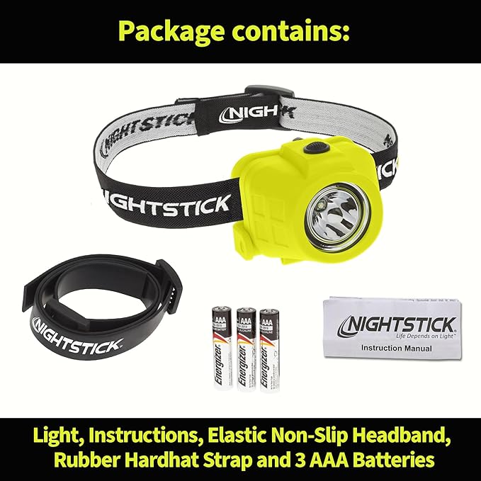 Nightstick XPP-5452G Intrinsically Safe Permissible Dual-Function Headlamp, Green