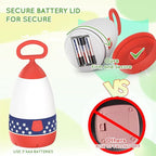 Kids Camping Lantern & Night Light Battery Powered (AAA Included), 360° Eye-Safe Light, IPX4 Waterproof with RGB Modes Portable for Outdoor, Emergency & Bedtime, Gift for Children (Flag)