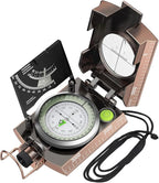 Proster IP65 Compass Hiking Survival - Lensatic Sighting Compass for Camping Navigation, Compass with Clinometer & Carry Bag for Camping Hunting Hiking Geology Activities
