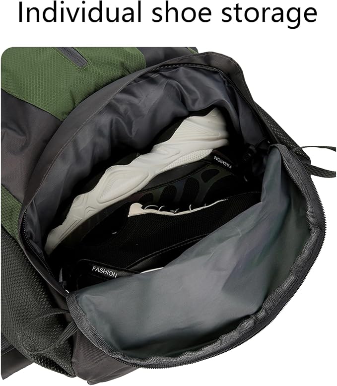 40L Hiking Backpack with Separate Shoe Compartment & Waist Support – Multi-Pocket Design, Emergency Whistle – Ideal for Camping, Trekking & Travel