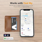 [Apple MFi Certified] ATUVOS Rechargeable Wallet Card, Ultra-Thin 1.6mm Blueooth Air Tag Tracker Works with Apple Find My (iOS Only), Item Locator for Passport, Luggage, IP67 Waterproof, 2 Pack