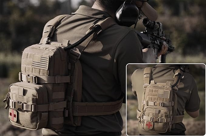 Tactical Small MOLLE Hydration Pack Outdoor Water Bladder Carrier Pack for Vest Backpack