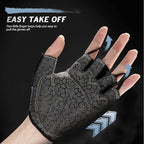 Bike Gloves for Men Women with Anti-Slip Shock-Absorbing Pad, Light Weight Half-Finger Cycling Gloves