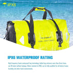 WILD HEART Waterproof Motorcycle Duffel Bag PVC500D Double-bottom With Rope Straps and Inner Pocket 40L 66L 100L for Kayaking, Camping, Boating,Motorcycle