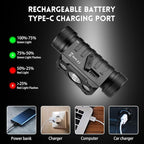 Wurkkos HD50 4000 Lumens Super Bright Headlamp, Head Lamp with Red Light Mode, High CRI, LED Headlamp with Magnetic Tailcap, Rechargeable Headlamps for Adults, Camping, Night Fishing, Hiking, IPX67