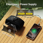 Socool 10000mAh Portable Waist Fan Clip on Wearable Belt Personal Fans Rechargeable Battery Operated, 20H Cooling with 10 Speeds & Dual Motors,Neck Hanging Hands-Free for Outdoor Travel Power Bank