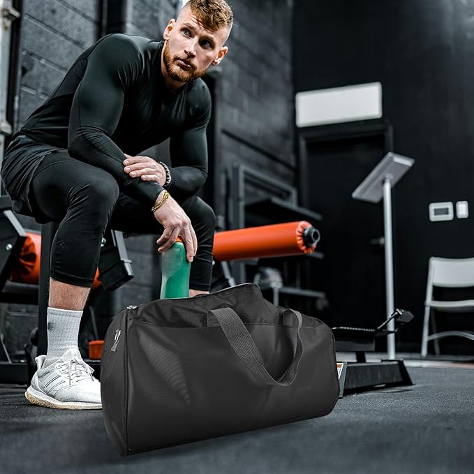 C&F BOGMOST Travel Duffel Bag Large Foldable Waterproof Gym Bag for Gym Beach Swim Bag Men Women Duffle Bag Lightweight Oxford Cloth Sports Bag -Purple