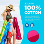 Kaufman - Soft Oversized Beach Towels in Bulk | 30" x 60" Velour Striped Beach Towel | Absorbent, Quick-Drying | 100% Cotton Thick Beach Towels (480)