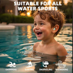 Kids Swimming Ear Plugs – 3 Pairs Reusable Waterproof Silicone Earplugs for Children (Ages 4-12), Soft & Comfortable Swim Ear Protection for Surfing, Diving, Pool, Showering & Water Sports