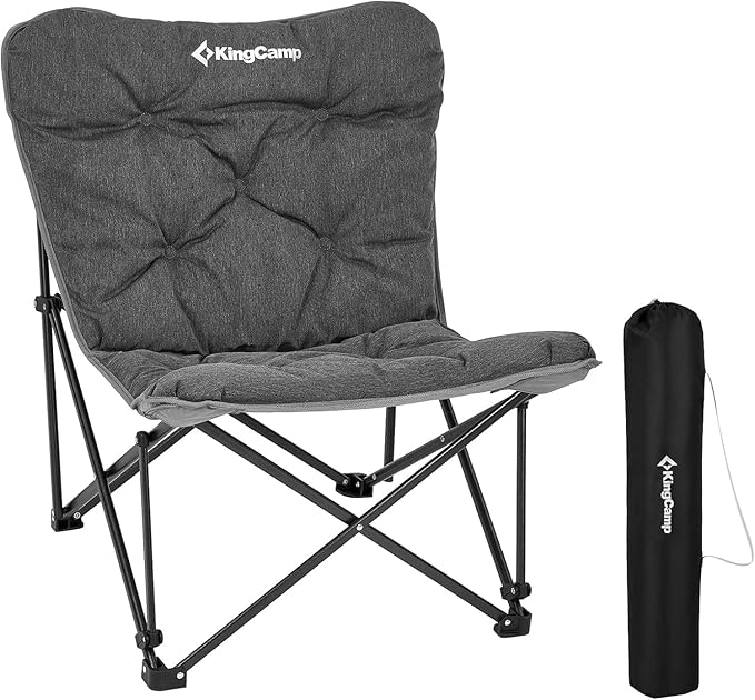KingCamp Butterfly Chair Oversized XL Camping Chairs for Adults Padded Folding Comfy Camp Chairs 300lbs Heavy Duty with High Back for Bedroom Living Room Dorm Rooms Outdoor Patio Lawn